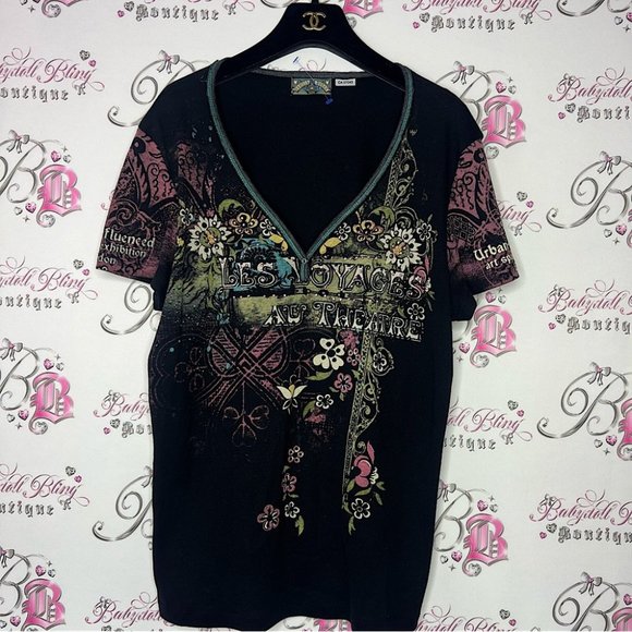 Vanilla Sugar Tops - Vanilla sugar tshirt tattoo style bling rhinestone diamonds artwork 🖼️ y2k